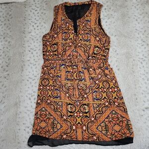 Elegant Multicolor Patterned Dress